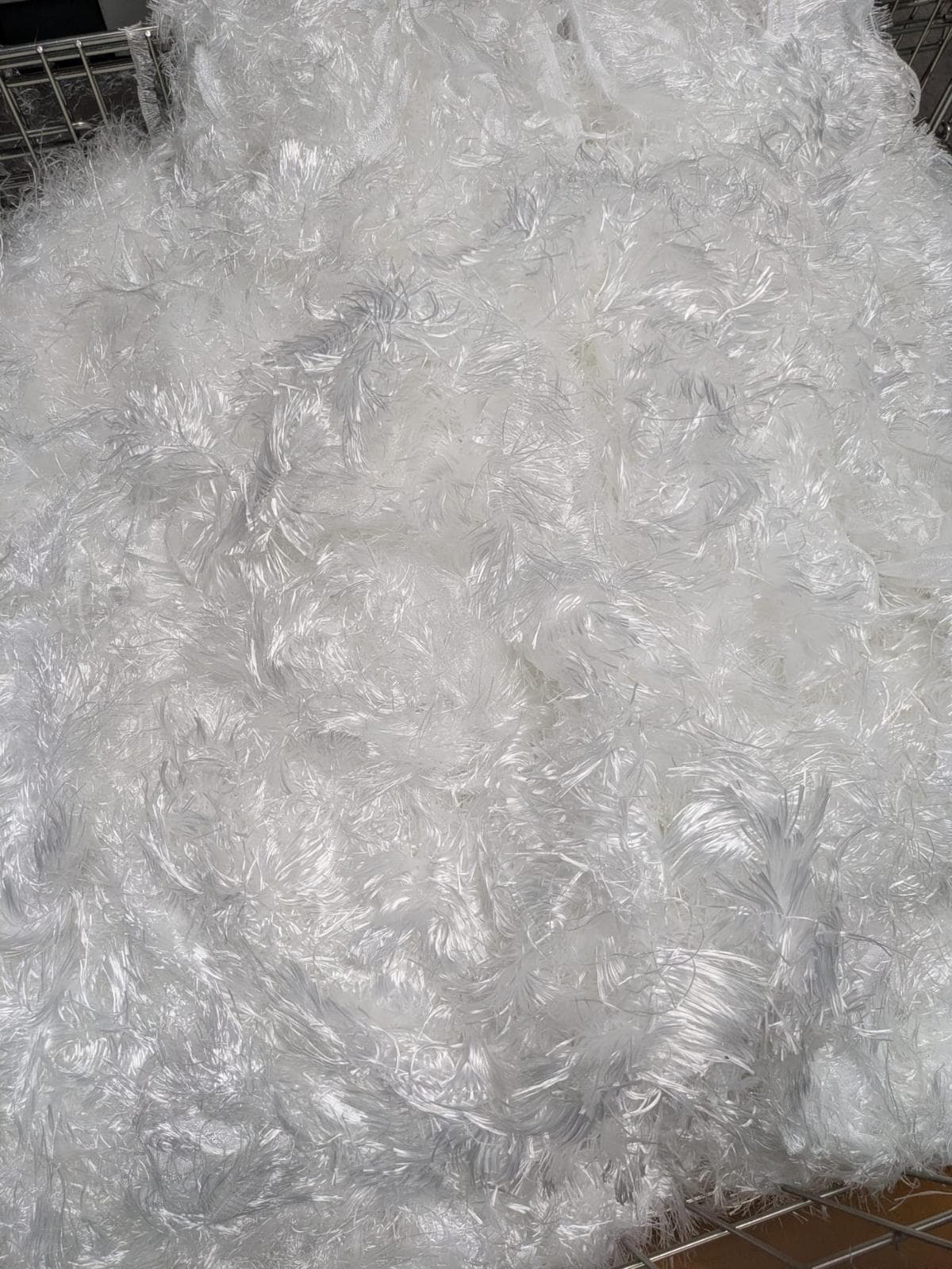 Fibres textiles blanches avant leur transformation